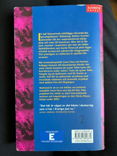 Nattrond av Helene Tursten, 1999