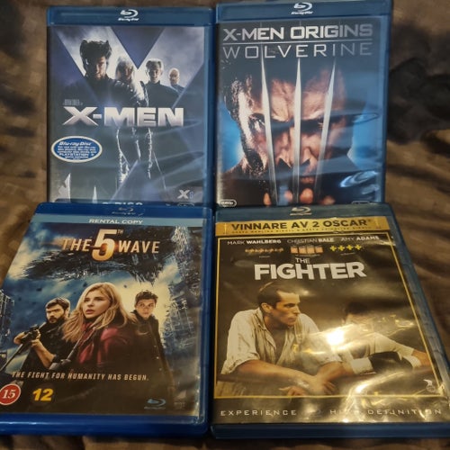 X-Men, X-men Wolverine, 5th wave och the fighter- Blu-ray