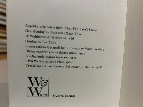 Döden vandra genom skogen av Cyril Hare, bok, Good plus