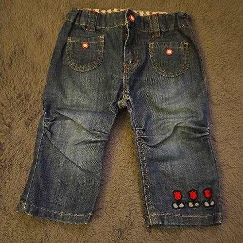 Hello Kitty blå jeans strl 74 nytt