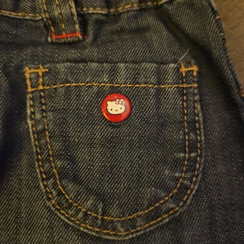 Hello Kitty blå jeans strl 74 nytt