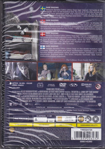 DVD / Dark Shadows / Tim Burton / Johnny Depp, Michelle Pfeiffer/ Ny & Inplastad