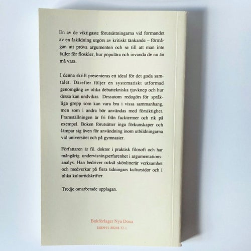 Konsten att Argumentera av Thomas Anderberg, 1991
