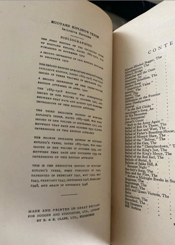 The Definitive Edition of Rudyard Kipling's Verse, 1948