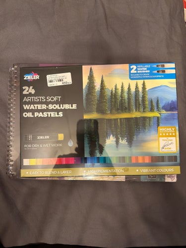 Zieler 24 Artists Soft Water-Soluble Oil Pastels.