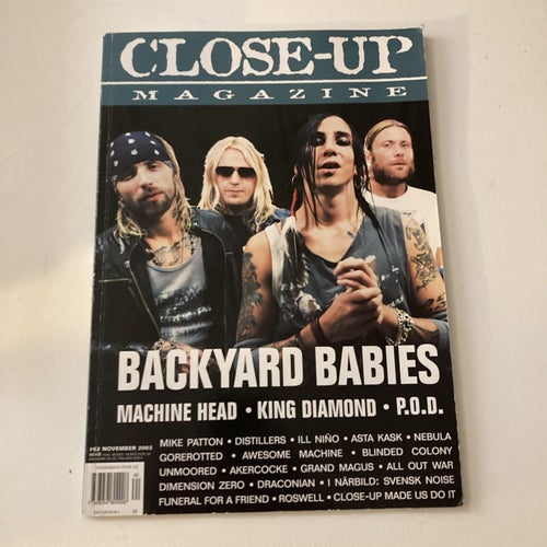 CLOSE-UP-MAGAZINE #62. BACKYARD BABIES. MACHINE HEAD