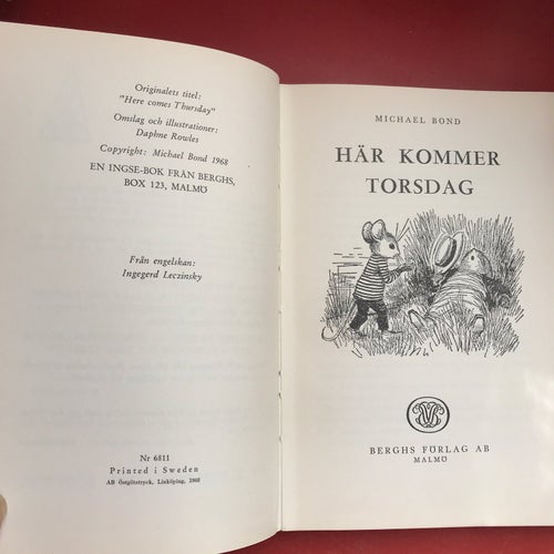 HÄR KOMMER TORSDAG Michael Bond 1968