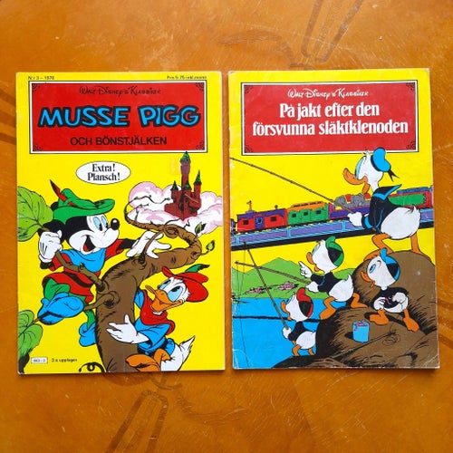 2 x Walt Disney's klassiker - Musse Pigg och bönstjälken - Kalle Anka
