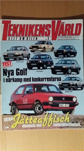 Teknikens Värld 1 1984: Honda Civic (3-d, 4-d, Shuttle, CRX), VW Golf, Alfa 33