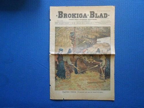 Brokiga blad 34 1918 Slagtröske i Rättvik Valdemar Lindholm