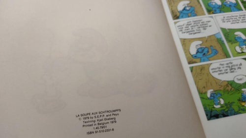 Smurfernas äventyr Smurfsoppan. Fine plus