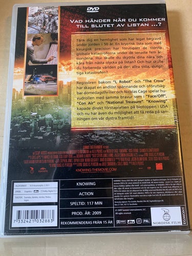 Knowing, Dvd