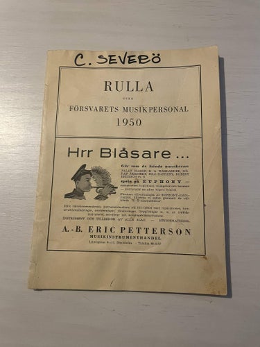 Rulla över försvarets musikpersonal 1950 /
