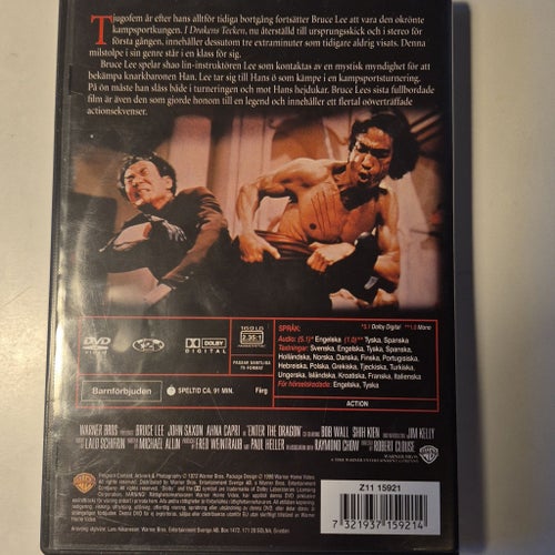 I Drakens Tecken (Enter the Dragon) (DVD) Svensk text*