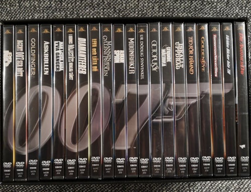20xDVD: JAMES BOND inkl 007 samlarbox - bra skick!