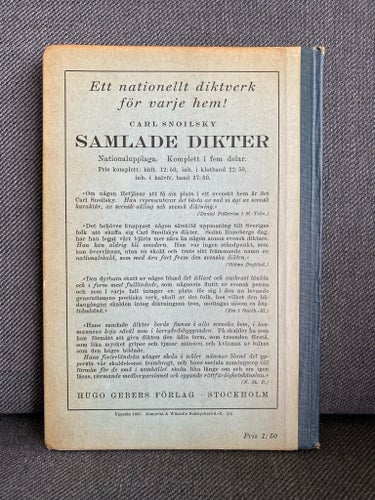 Svenska Bilder av Carl Snoilsky, 1937