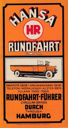 Hamburg. Turistkarta från 1926. MYCKET TREVLIGT OBJEKT.