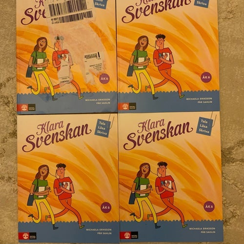 4x Klara Svenskan Åk 6 – Tala Läsa Skriva – Nya/Oanvända