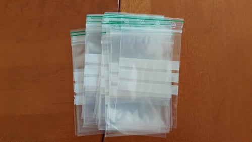**50 ST BLIXTLÅSPÅSAR 80x120MM med skrivfält**