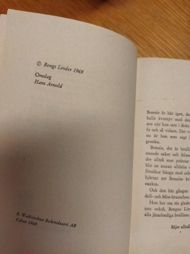 Rajtan, Tajtan Bonnie av Bengt Linder. bok. Very Fine plus
