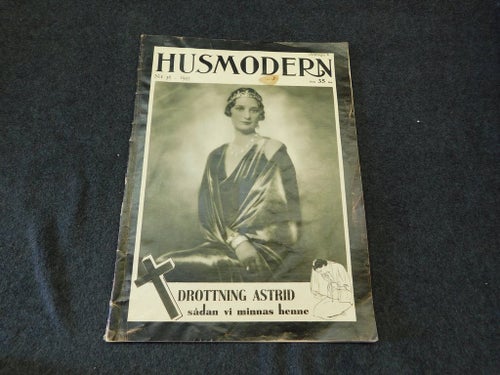 Husmodern Nr 36 1935 Drottning Astrid sådan vi minnas henne