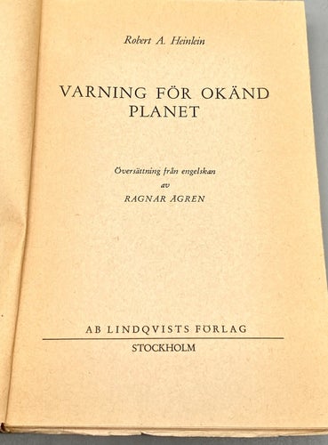 Varning för okänd planet av Robert A. Heinlein