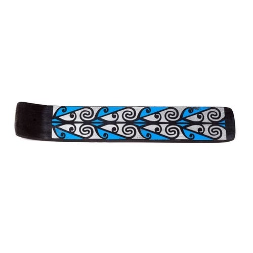 1 x Askfångare, Rökelsehållare av Mangoträ med Tribal / tribals, symbol, rökelse