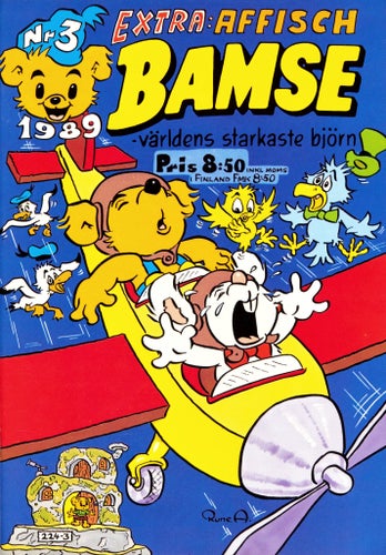 Bamse – världens starkaste björn Serietidning 1989 nr 3 (Oläst arkivex)