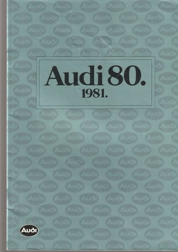 Audi 80 1981 försäljningsbroschyr