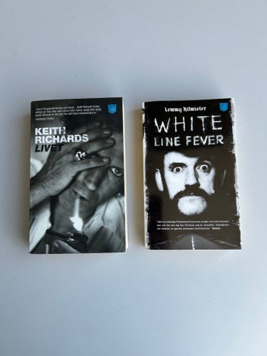 2 biografier av Lemmy Kilmister och av Keith Richards