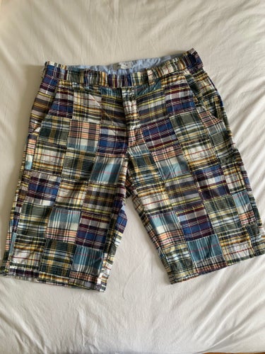 Steven Alan - Men's Madras Shorts (Patchwork Shorts) - storlek 30