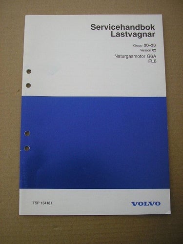 VOLVO Verkstadshandbok Lastbil Naturgasmotor G6A FL6