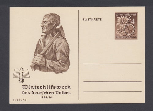 Tyskland. Propagandakort Vinterhjälpen 1938-39. A6 format.