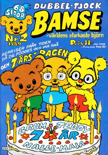 Bamse – världens starkaste björn Serietidning 1989 nr 2 (Oläst arkivex)