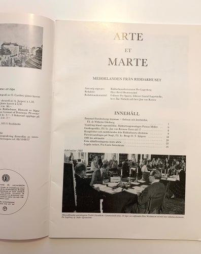 ARTE ET MARTE Riddarhuset ÅRGÅNG 37 – 1983