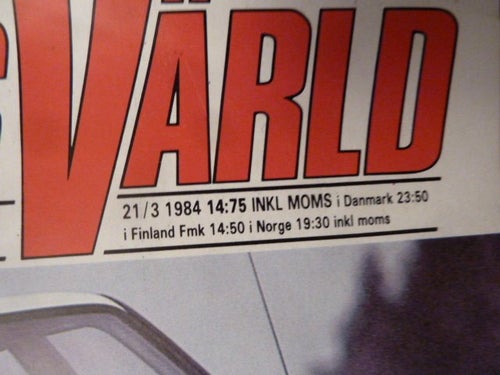 TEKNIKENS VÄRLD, 1984 NR 7, TIDNING