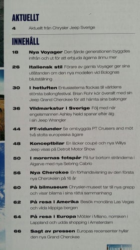 Freedom - Chrysler & Jeep Magazine våren 2001: 300M, Voyager, Cherokee, Wrangler
