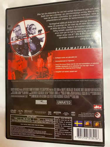DVD Mr. & Mrs. Smith Unrated Brad Pitt Angelina Jolie 2 Disc TOPPSKICK