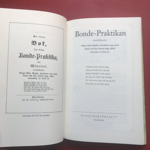 BONDE-PRAKTIKAN Klassikerförlaget 1997 Bondepraktikan