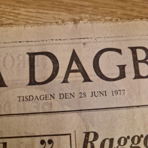 Svenska Dagbladet Tidning från 1977