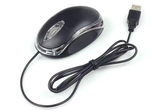 Mini optisk trådbunden mus med USB LED