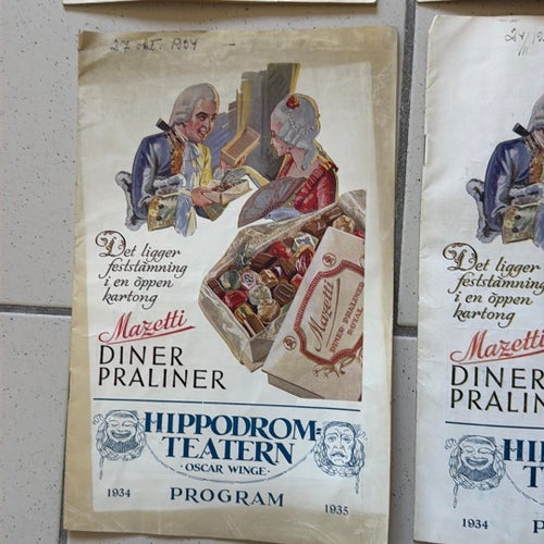 Program från Hippodrom-Teatern