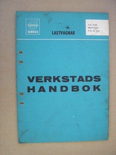 VOLVO Verkstadshandbok Lastbil Kraftuttag R50 R60