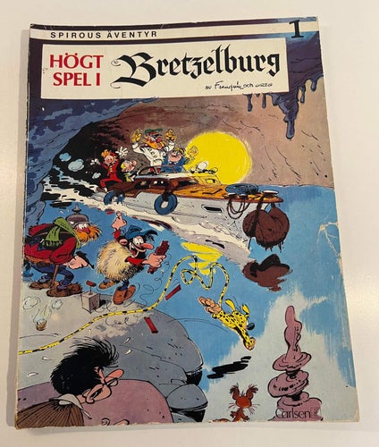 Spirous Äventyr - Högt Spel I Bretzburg   . Första utgåva !