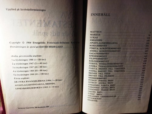 Nya Testamentet på vår tids språk. Bok