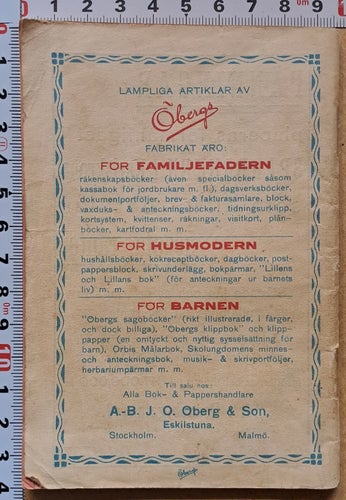 ALMANACK: J.A. KROOKS BOKHANDEL KARLSKRONA-1928