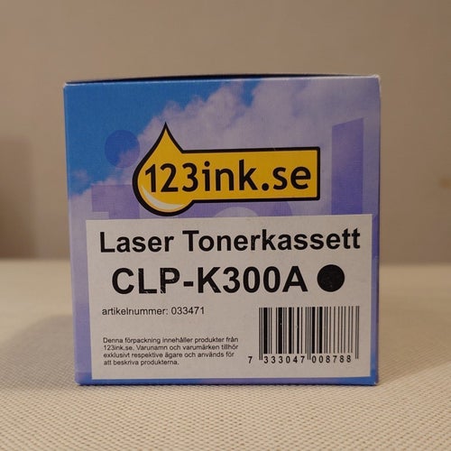 Tonerkassett CLP-K300A Svart (Passar Samsung laserskrivare, Helt ny)