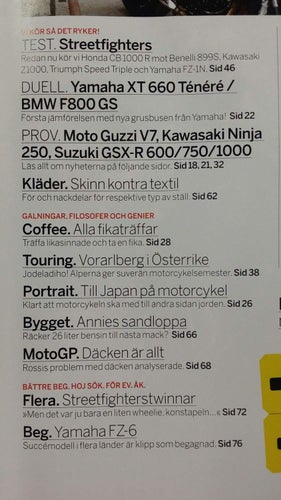 Bike nr 8 2008: Triumph Speed Triple, Yamaha FZ-1N, Honda CB1000R, Benelli 899 S