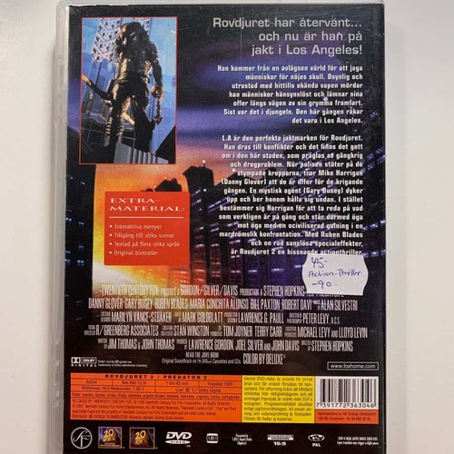 ROVDJURET 2. DVD ACTION / THILLER -90