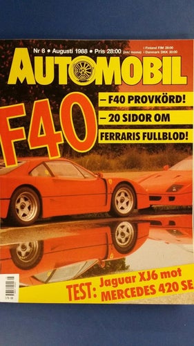 Automobil nr 8 1988: Ferrari F40, Citroën BX GTI 16V, Saab 9000 CD T16